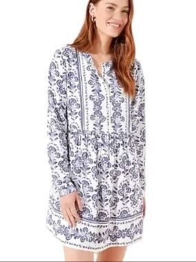 Loft shift floral mini dress